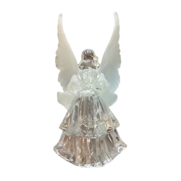 Angel Figurine With Frosted Wings  6” Acrylic Christmas Accent Decor - Picture 1 of 6